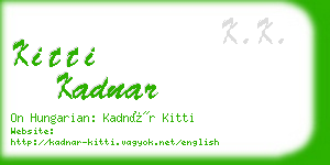 kitti kadnar business card